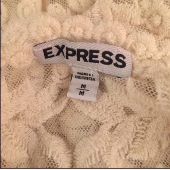 Express Victorian Lace Top/ Cover Up Size Medium Women - Picture 4 of 5